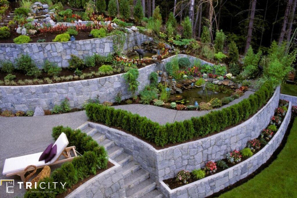 Terraced Garden Sloped Backyard Ideas on a Budget
