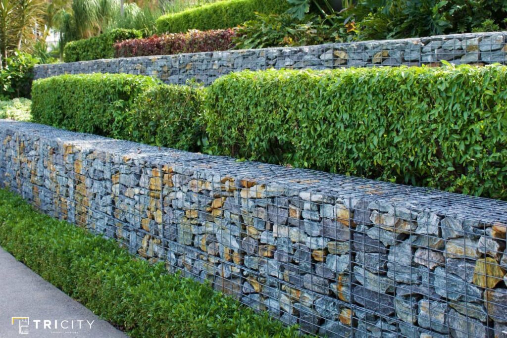 gabion wall Simple Retaining Wall Ideas For Sloped Backyards