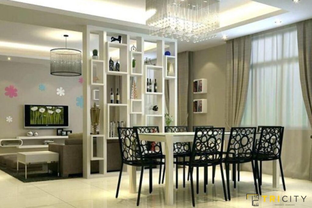 Artistic Partition Designs Between Living Dining