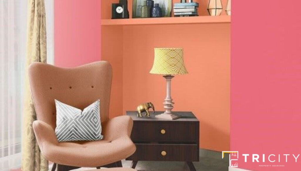 Pink and Orange Two Color Combinations For Bedroom Walls