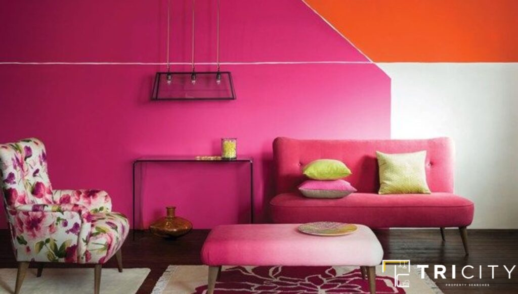 Pink and Orange Two Color Combinations For Bedroom Walls
