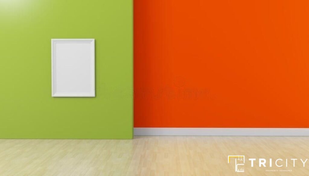 Green and Orange Two Color Combinations For Bedroom Walls