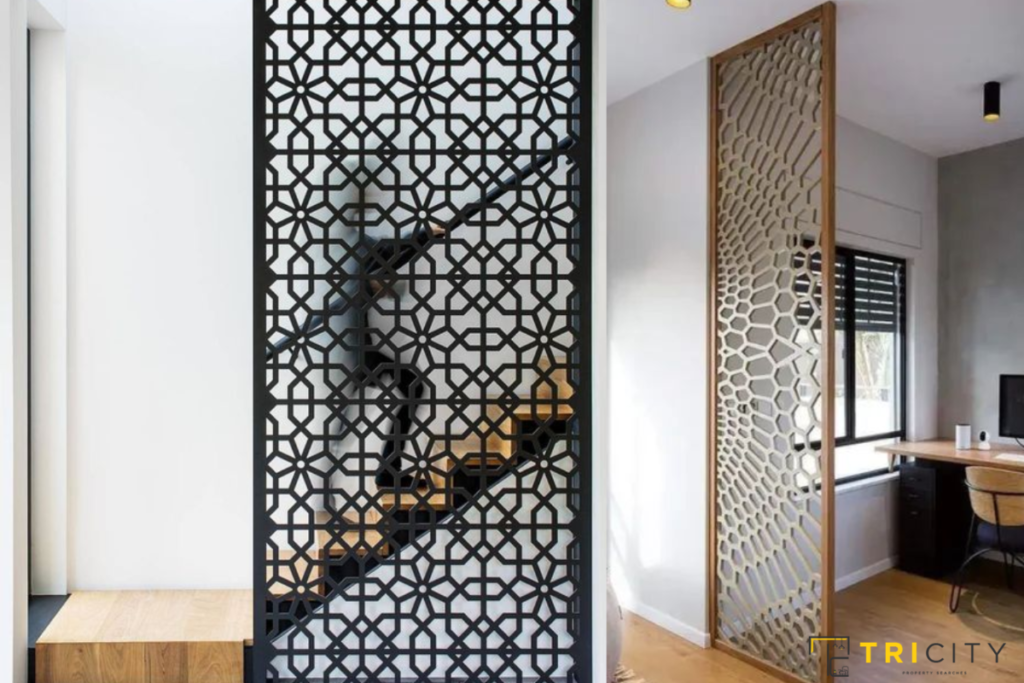 Metal Partition Designs Between Living Dining
