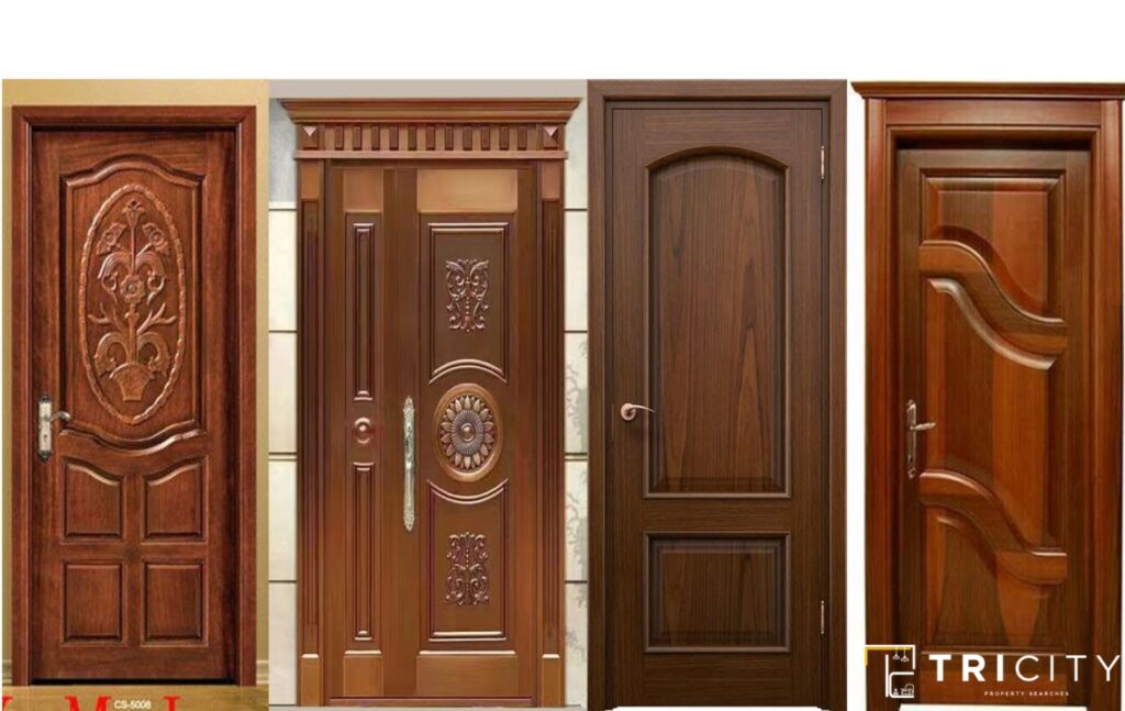 Paneled Indian Main Door Designs