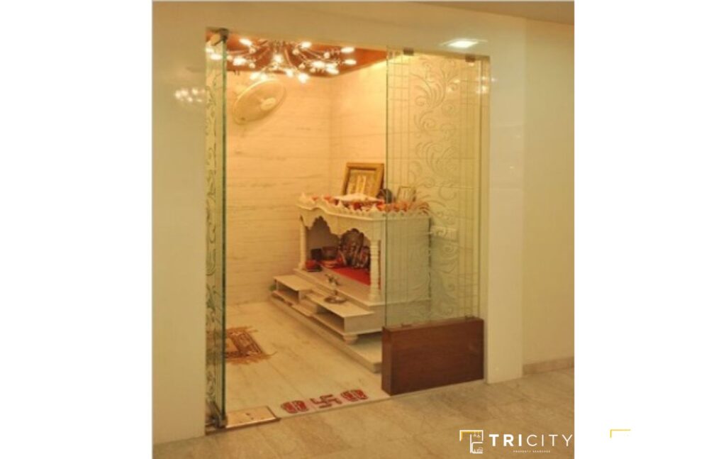 Mirror Space Saving Small Pooja Room Designs In Apartments