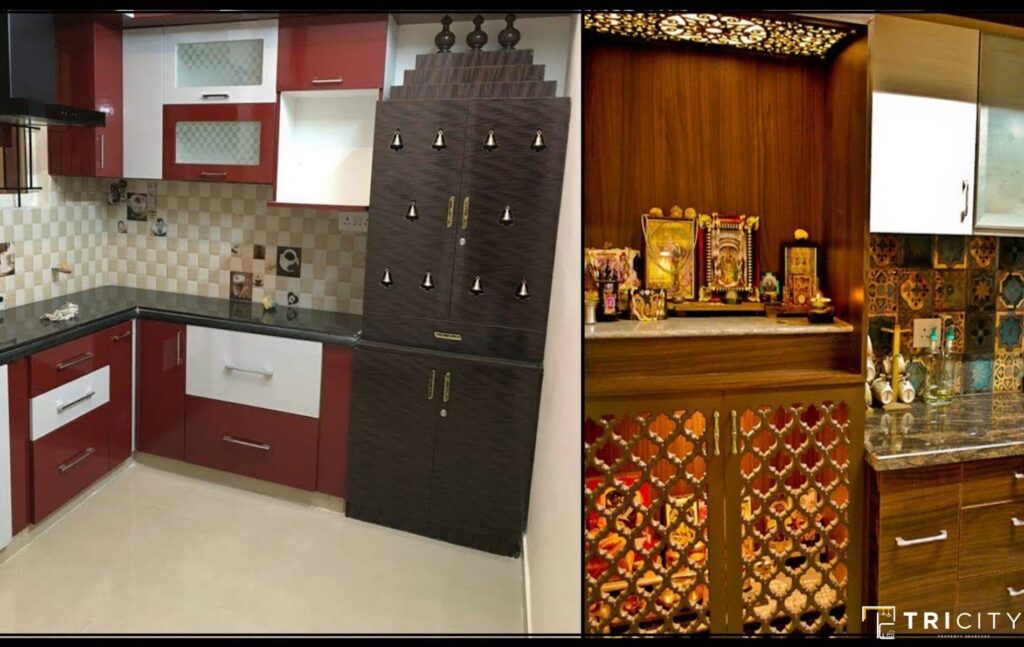 Kitchen Space Saving Small Pooja Room Designs In Apartments