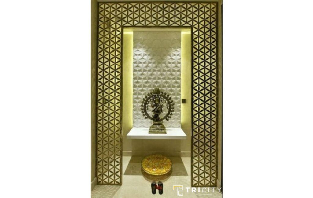 Jaali Partition Space Saving Small Pooja Room Designs In Apartments