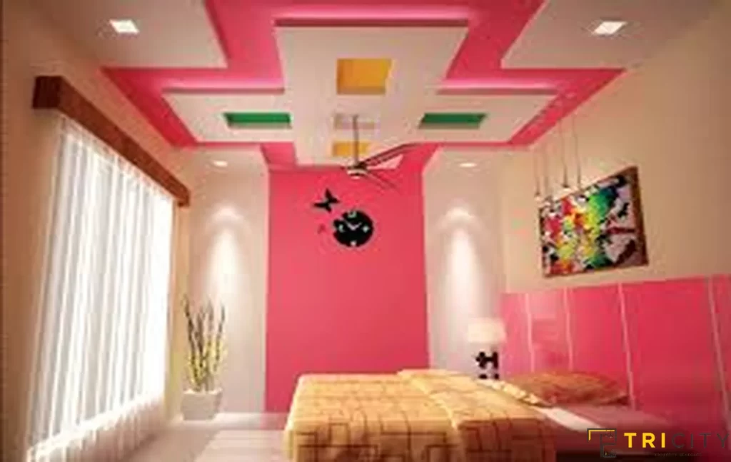 Bedroom Modern POP Plus Minus Design For Kids