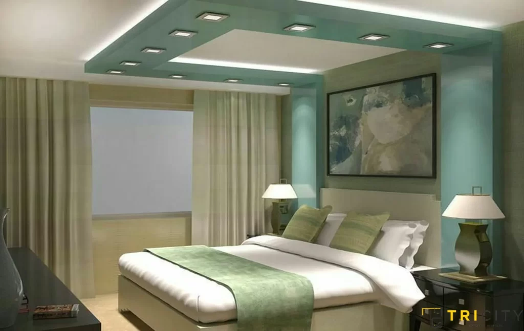 Decorative Bedroom POP Plus Minus Design