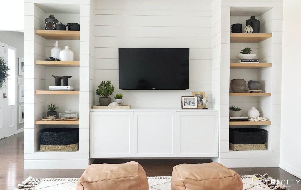 Simple Modern TV Panel Design For Bedroom