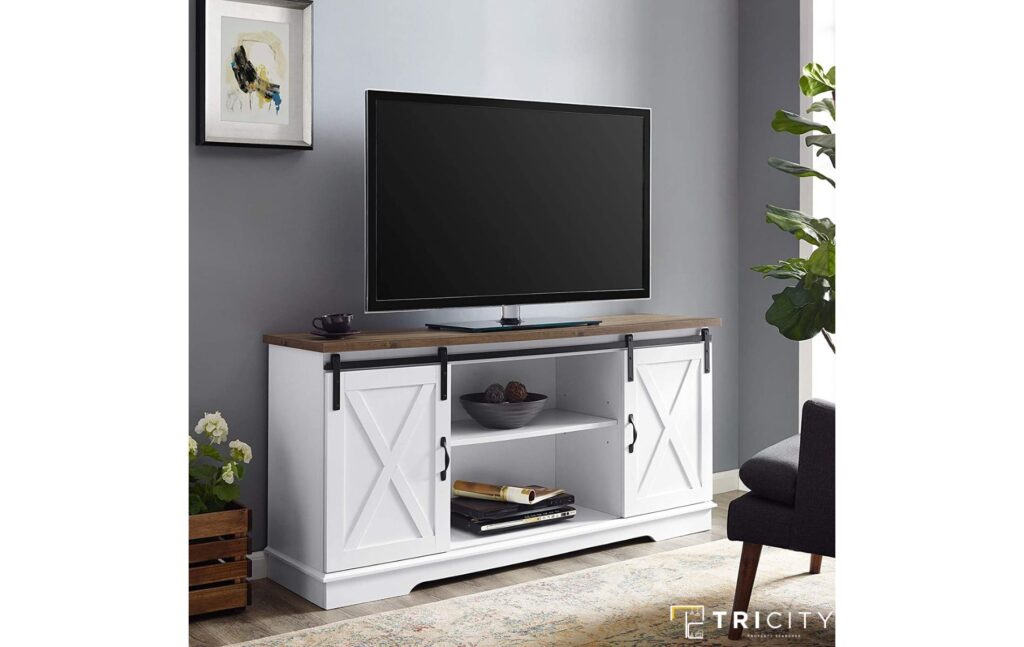 Black and White Modern TV Panel Design For Bedroom