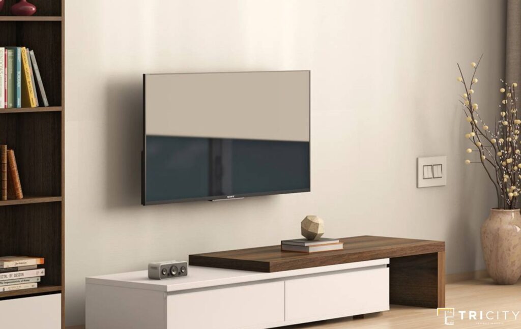 Small Modern TV Panel Design for Bedroom