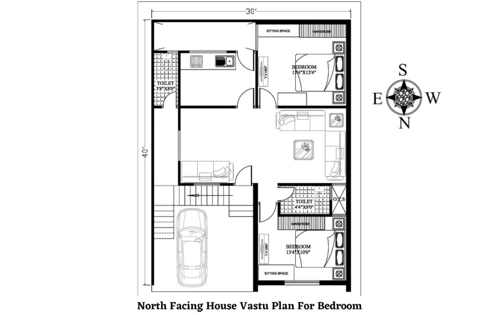 North Facing House Vastu Plan For Bedroom