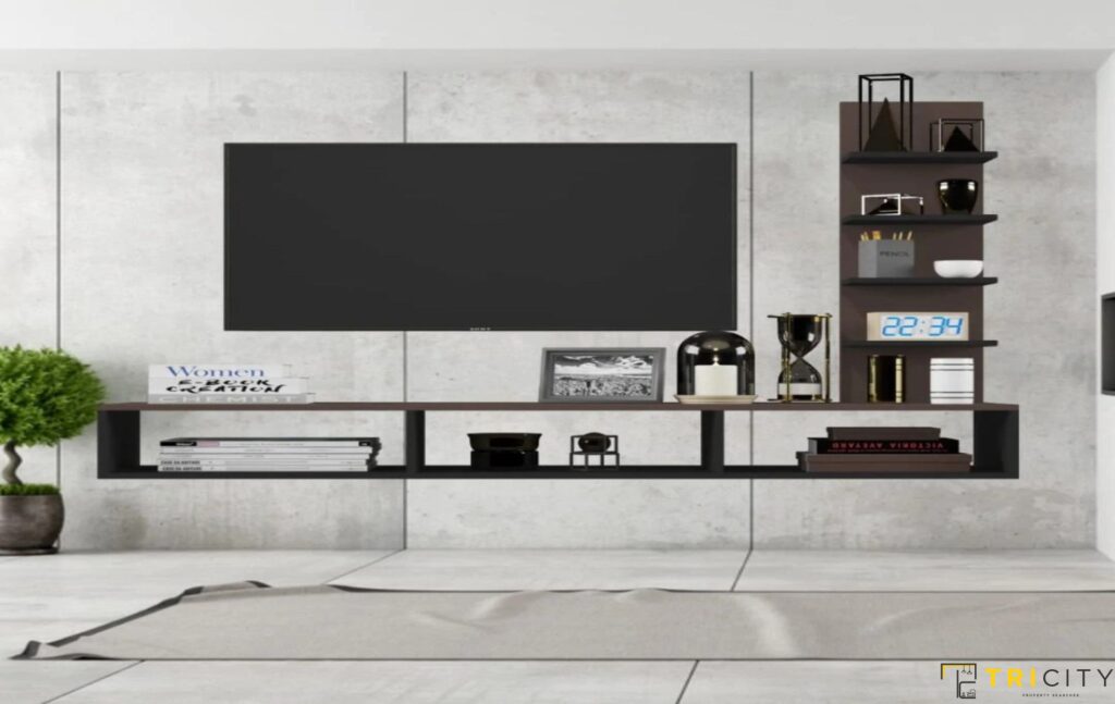 Elegant wood TV showcase design