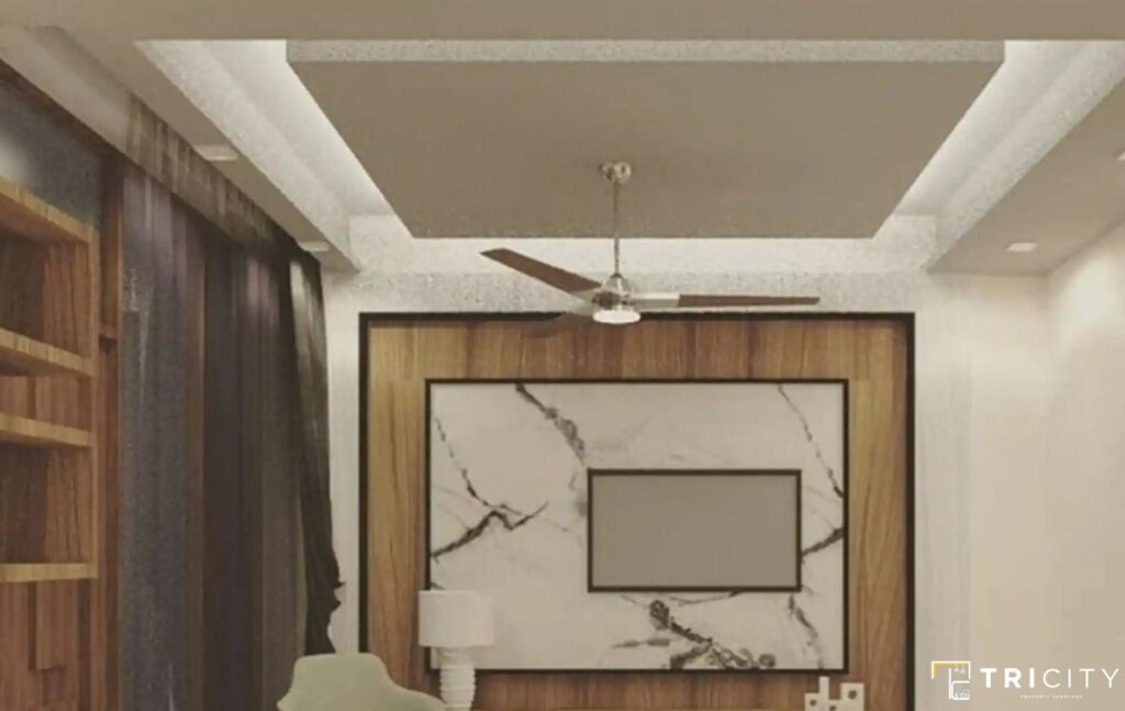 Coffered Main Hall Low Cost Simple POP Designs