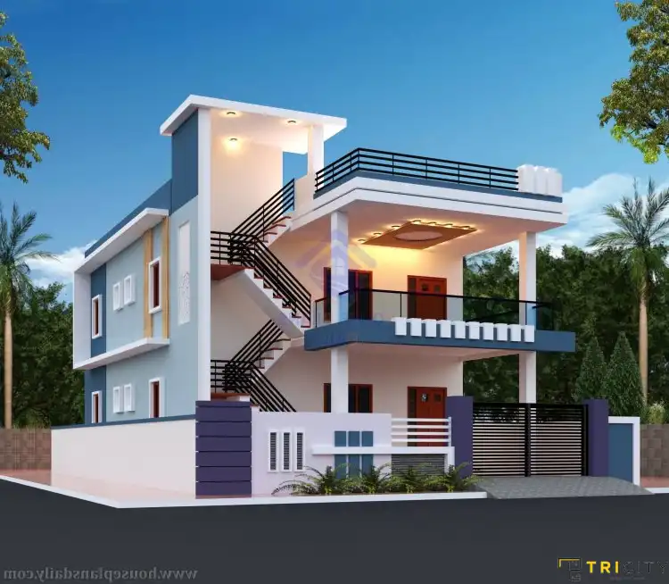 Double Floor Normal House Front Elevation Designs – 10 Best Designs