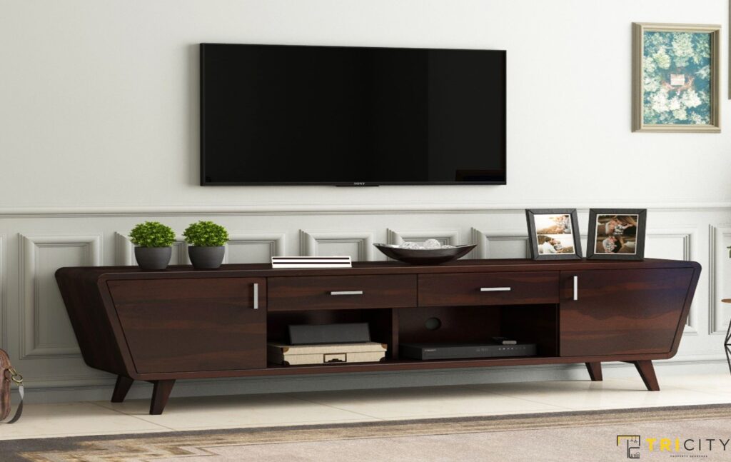 Contemporary wood TV showcase design (10)